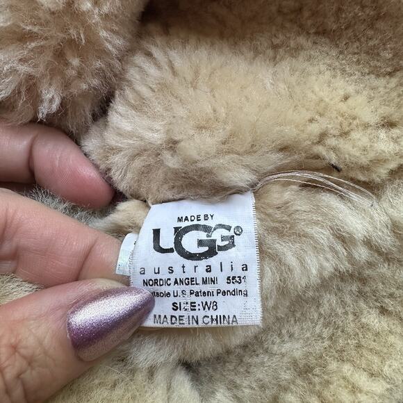 UGG 8 Australia Nordic Angel Boot Fur Chestnut ONE LEFT BOOT APUTEE REPLACEMENT - Picture 6 of 13